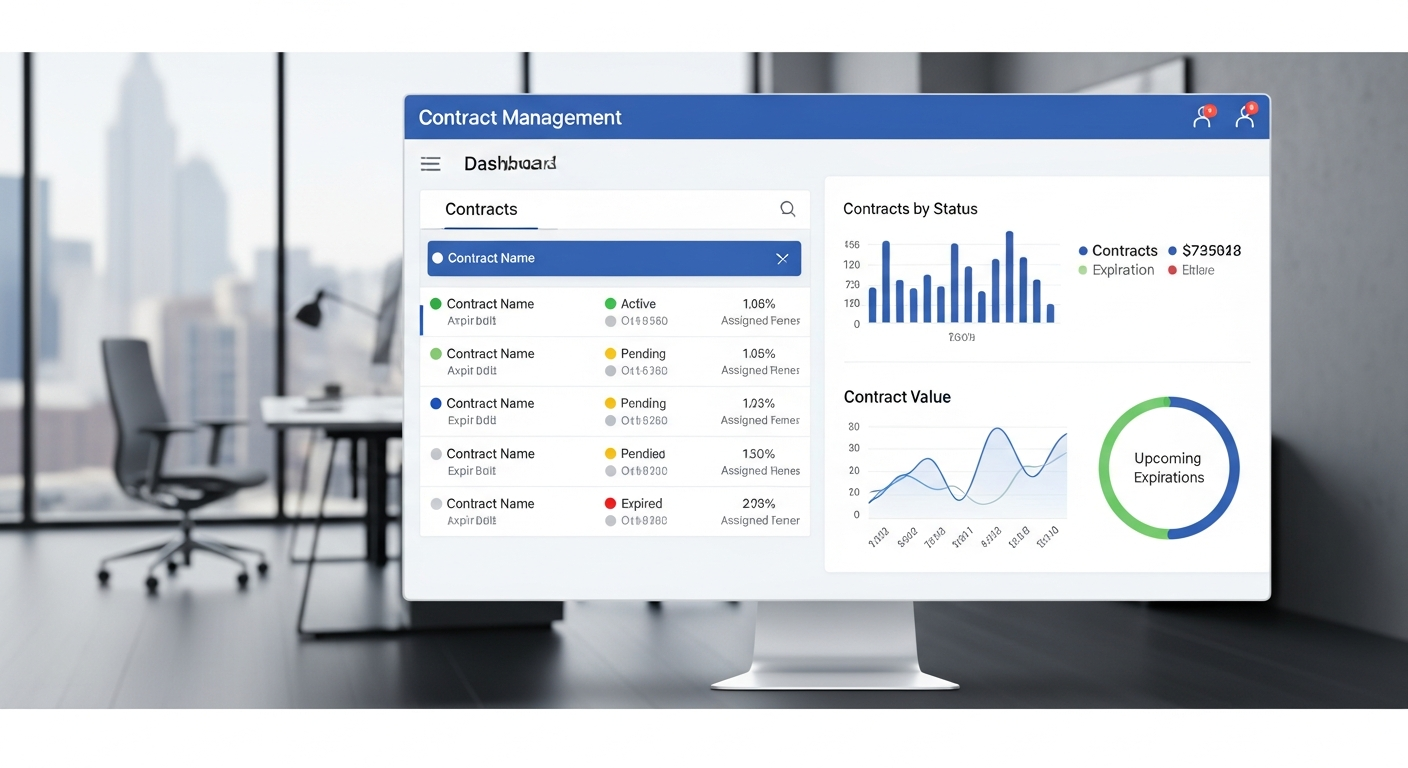 Manager Contract Screen DocRenewal - Smart Contract Management Platform